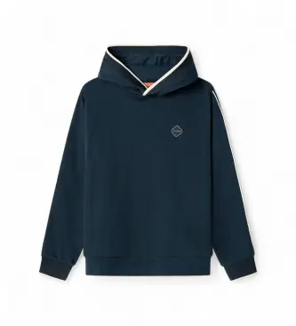 Hackett London per ragazzo HK5800067 Felpa Badge blu marino (15Años= 170cm), Casual, Cotone, Manica lunga, Navy, moda per bambini