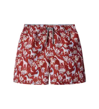Hackett London per ragazzo HKB100002 Costume da bagno Red Fauna (9Años= 134cm), Rosso, Beachwear, Poliestere, moda per bambini