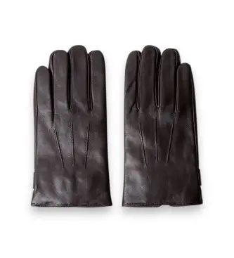 Hackett London per uomo HM0400132 Guanti in pelle marrone Commuter Touch, Casual, Classico Marrone scuro