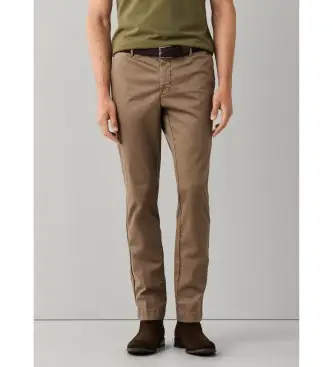 Hackett London per uomo HM2100116 pantaloni chino beige Kensington (34/30), Casual, Cotone