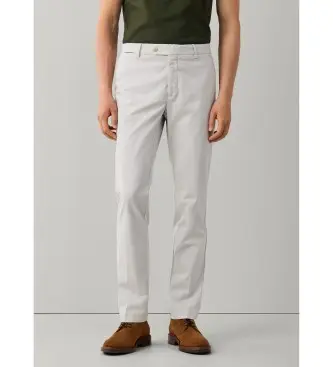 Hackett London per uomo HM2100116 pantaloni chino grigi Kensington (33/30), Casual, Grigio, Cotone