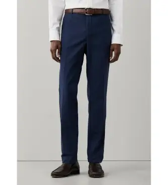 Hackett London per uomo HM2100188 Pantalone Devon Texture blu marino (31/30), Casual, Cotone, Classico, Navy