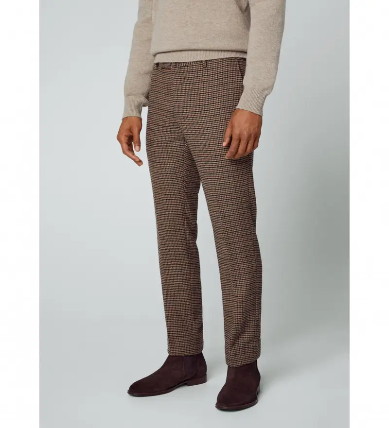 Hackett London per uomo HM212522 Pantaloni marroni autunnali (34/34), Marrone, Casual, Poliestere