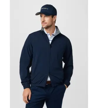 Hackett London per uomo HM4000156 Giacca blu navy da pilota, Casual, Poliamide