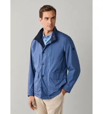 Hackett London per uomo HM4000194 Giacca blu reversibile, Casual, Poliestere