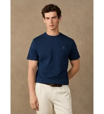 Hackett London per uomo HM5000147 Maglietta H Small Logo blu marino, Casual, Cotone, Manica corta, Navy