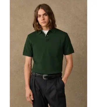Hackett London per uomo HM5600241 Polo Logo verde, Casual, Cotone, Manica corta