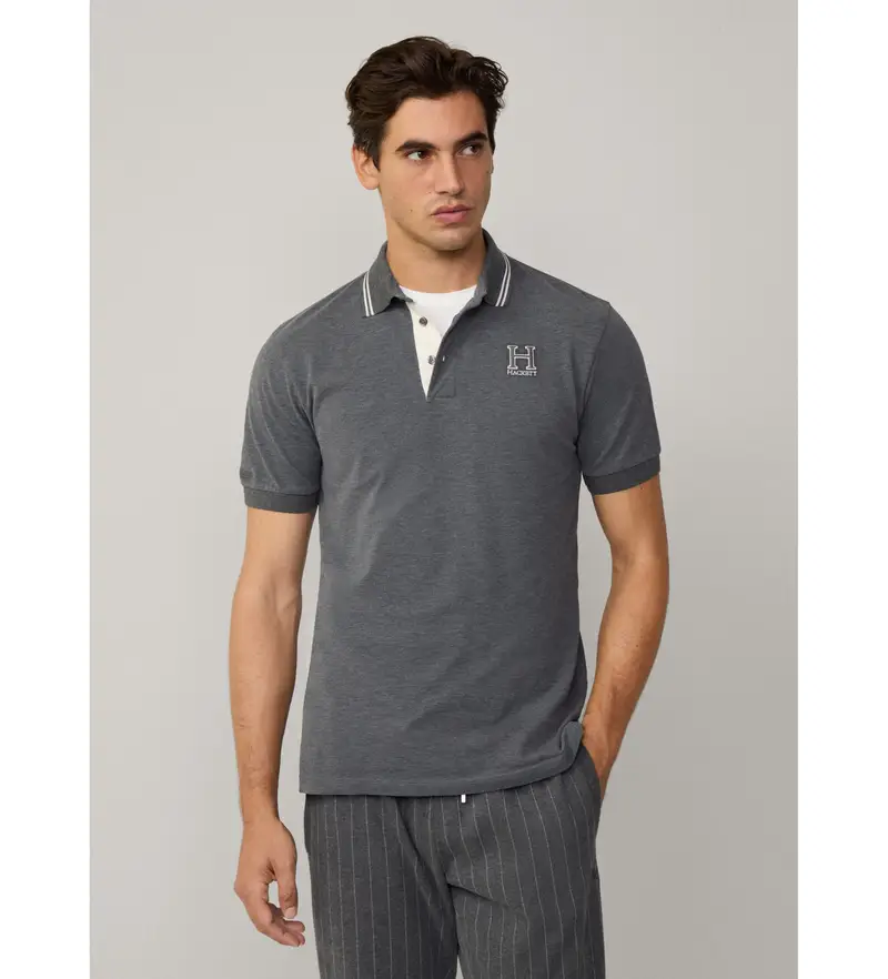 Hackett London Polo Uomo Grigio 4047207