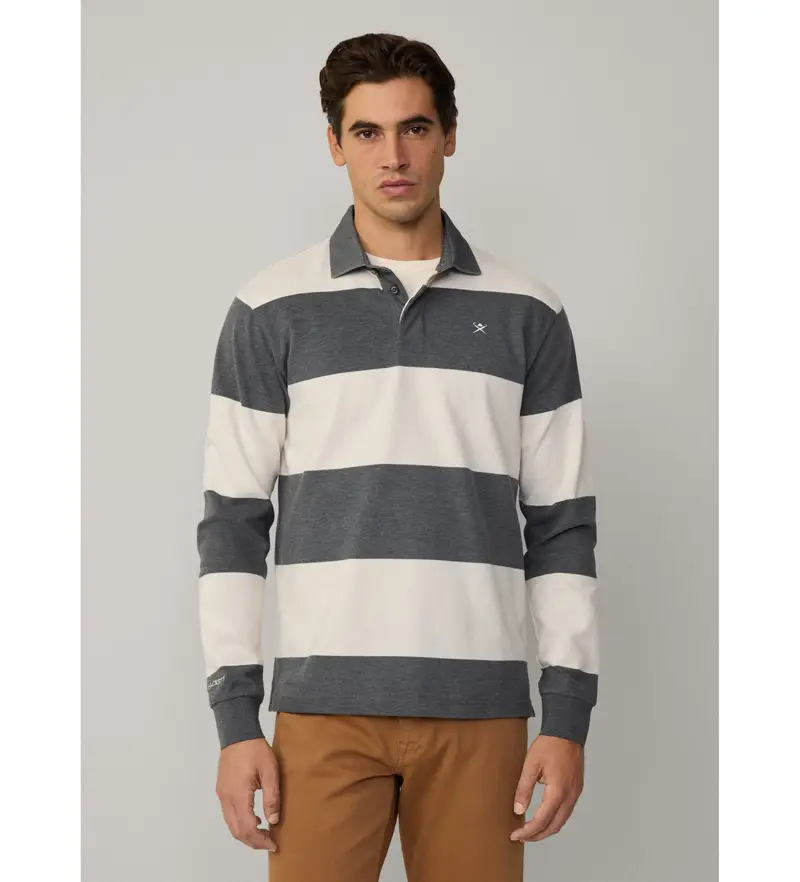 Hackett London Polo Uomo Grigio 4047208
