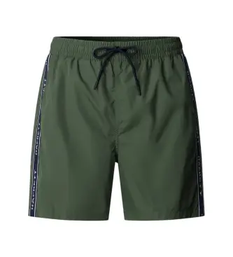 Hackett London per uomo HMB100047 costume da bagno a righe verdi HSport, Verde, Beachwear, Poliestere