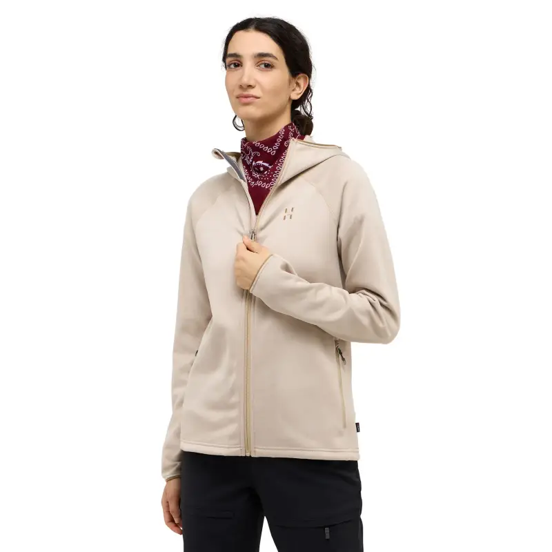 Haglöfs Felpa con cappuccio lunga fino ai fianchi per donna Magma