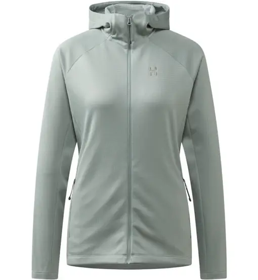 HAGLOFS Korp Mid Hood W - felpa in pile - donna Green