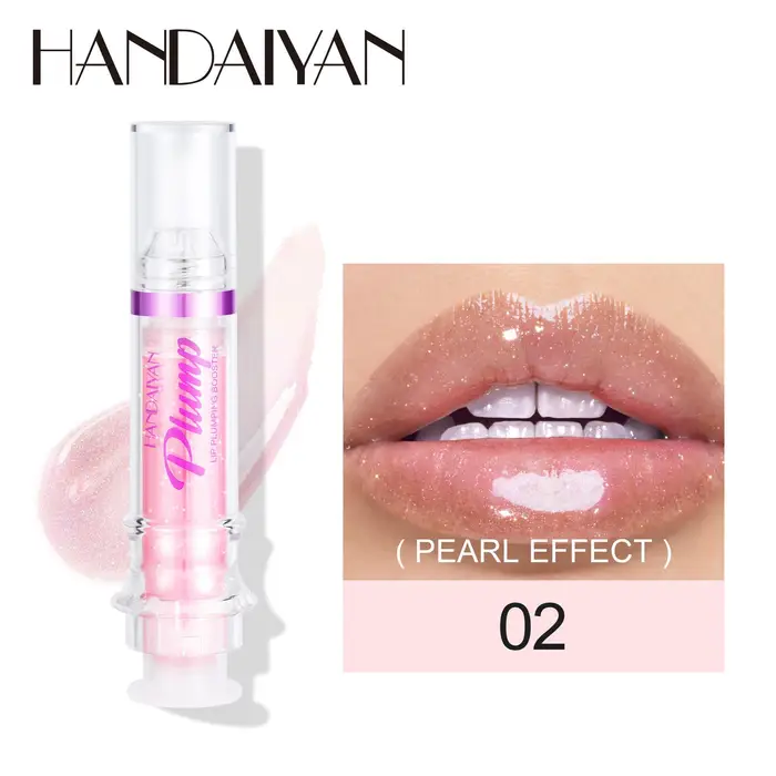 HANDAIYAN Lip Plumping Booster Sexy Plumper Glitter Rosso Nudo Rossetto Liquido Impermeabile Idrata Olio Lucidalabbra Trucco