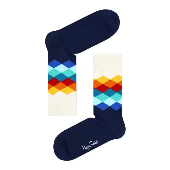 Calzini Happy Socks Faded Diamond Bleu