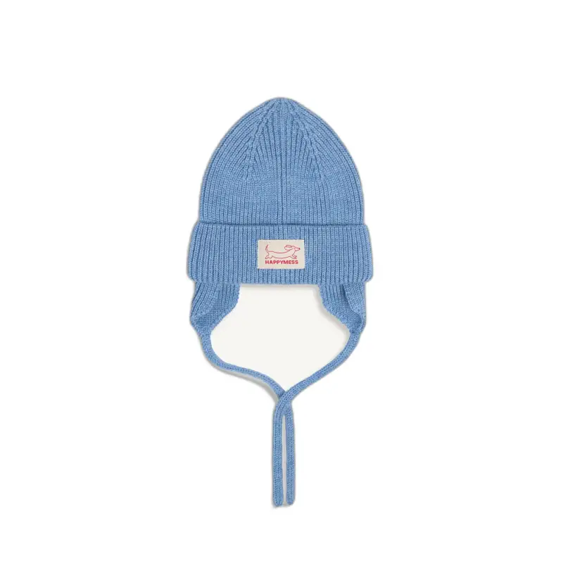 HappyMess Cappello in merino neonato Bleu
