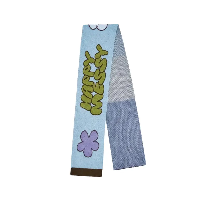 HappyMess Sciarpa in cotone biologico bambino Bleu