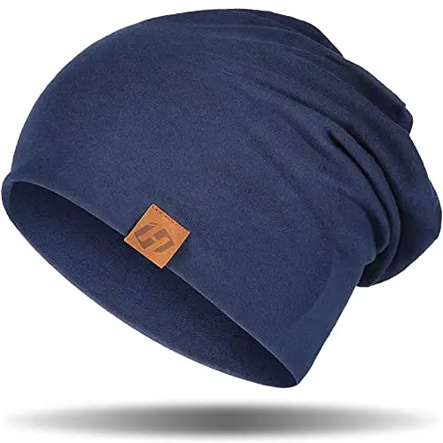 HASAGEI Berretto da donna leggero morbido unisex Slouch Beanie elastico berretto da uomo per tutte le stagioni, Blu