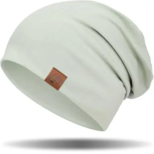 HASAGEI Berretto da donna leggero morbido unisex Slouch Beanie elastico berretto da uomo per tutte le stagioni, verde