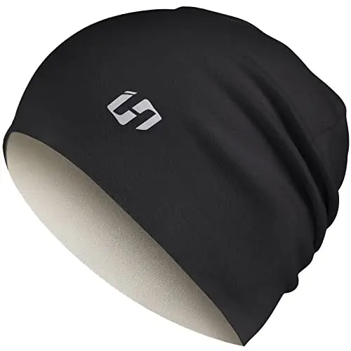 HASAGEI Cappello invernale da corsa con teschio berretto berretto termico, Nero, Etichettalia unica