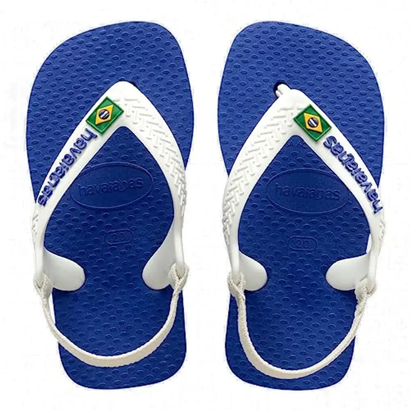 Havaianas Baby Brasil Logo II, Infradito Unisex-Bimbi 0-24, Marine Blue, 25/26 EU