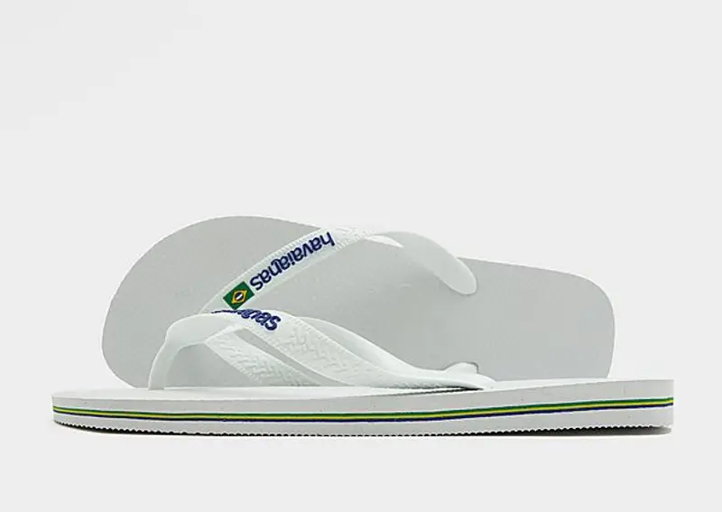 Havaianas Brasil Logo Infradito, Bianco