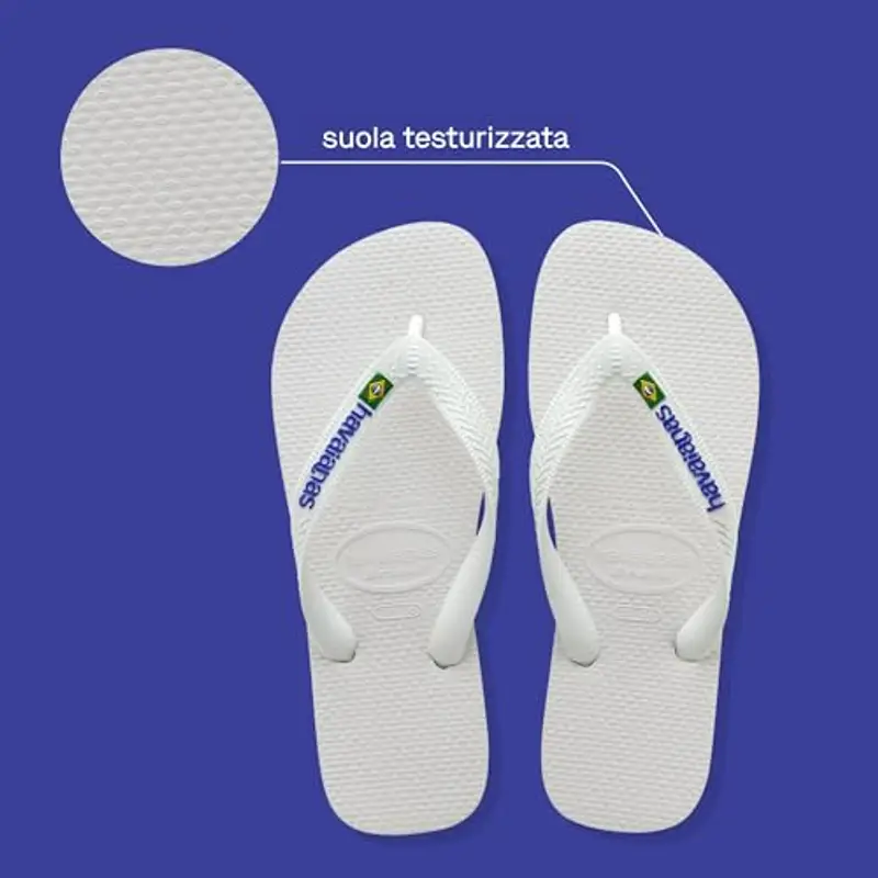 Havaianas Brasil Logo, Infradito Iconiche, Comode E Resistenti, Strisce con la Bandiera Del Brasile E Suola miniatura 3