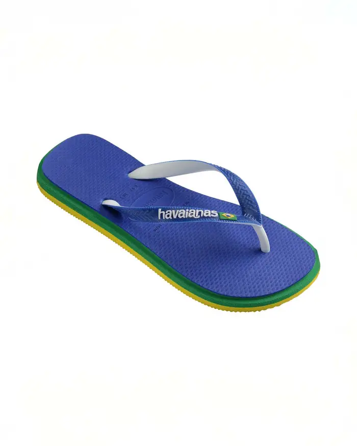 Havaianas Brasil Twist blu royal con profilo verde