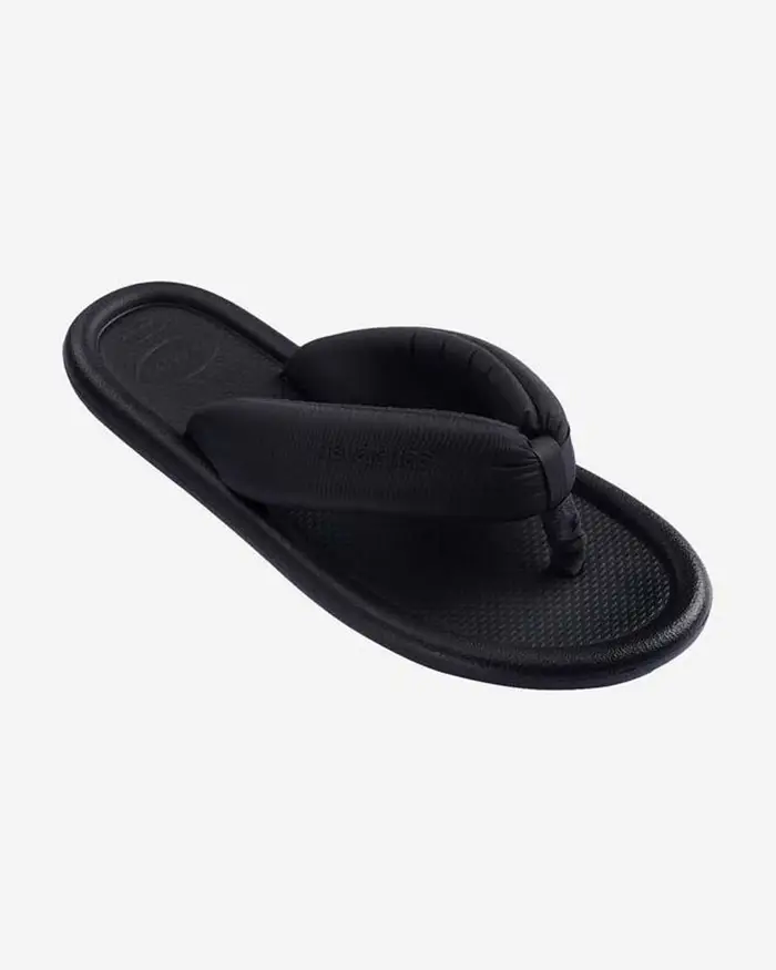 Havaianas Ciabatte infradito Maxi Puffed Up nere con profili morbidi e cinturini imbottiti in tessuto