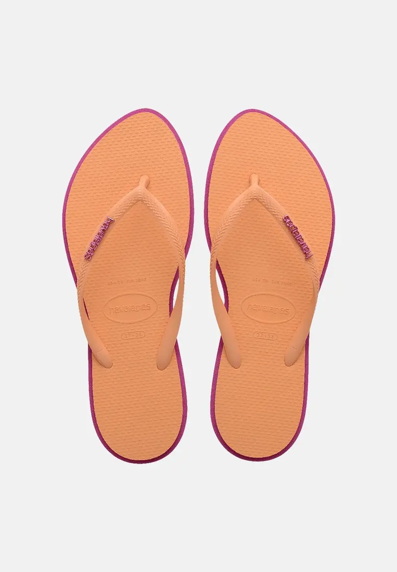 Havaianas Infradito Slim Point arancio e fucsia da donna