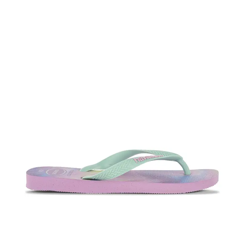 HAVAIANAS Infradito in gomma verde e rosa pastello da donna da mare