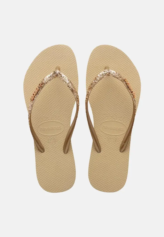 Havaianas Infradito Slim Glitter II sabbia da bambina