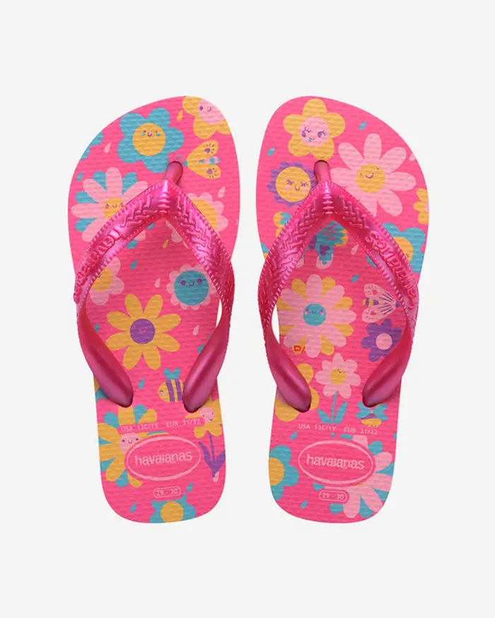 Havaianas Kids Flores fucsia con fantasia floreale multicolore