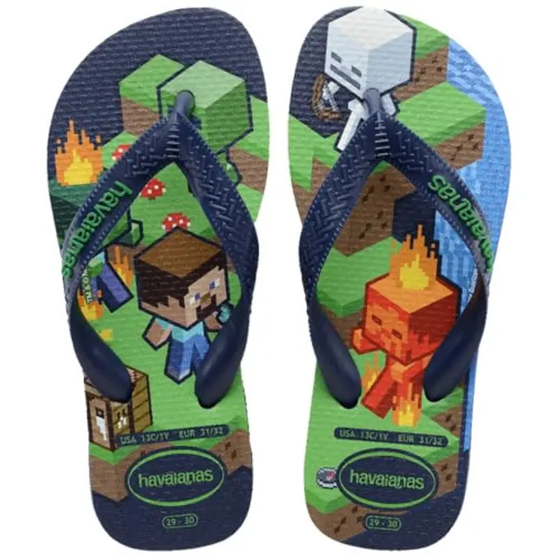 Havaianas Kids Minecraft - Infradito Ragazzi, Navy Blue