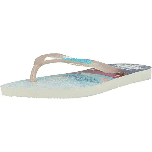 Havaianas Kids Slim Princess, Infradito da Bambina, Bianco (White 0001), 33/34 BR