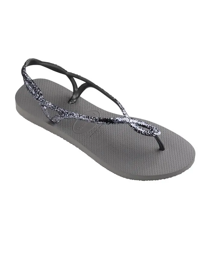 Luna Premium II color acciaio con fascette intrecciate glitter tono su tono con logo in metallo