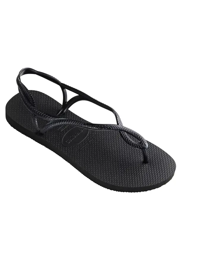 Luna Sand nere con fascette intrecciate con logo in rilievo tono su tono