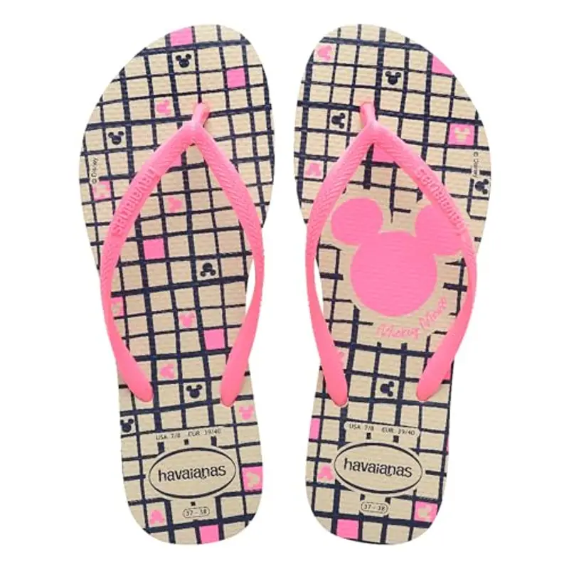Havaianas Slim Disney Stylish, Infradito Comode, Leggere E Alla Moda, Con Disegni Disney, Cinghie Sottili E Suola Antiscivolo, Donna