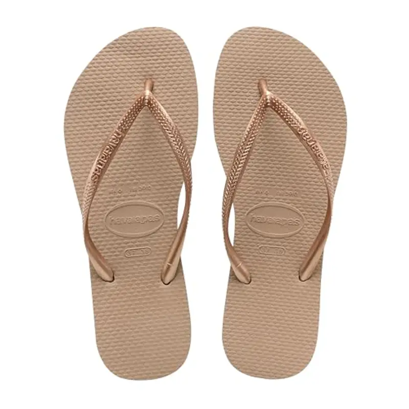 Havaianas Slim, Infradito da Donna Eleganti, Resistenti e Versatili con Suole Strutturate per una Maggiore Aderenza e