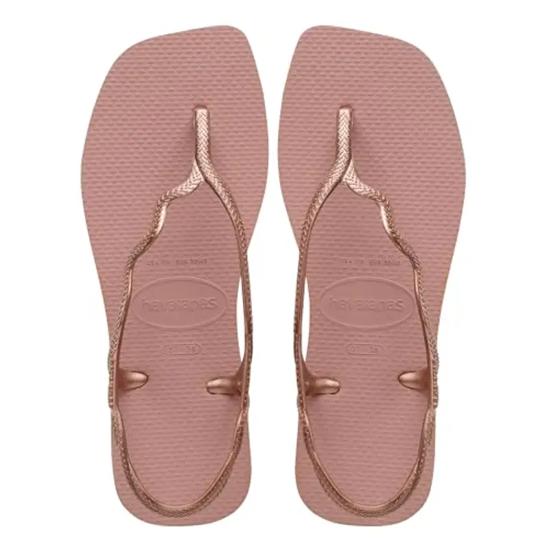 Havaianas Soleil, Sandali A T Da Donna Eleganti, Resistenti E Confortevoli, Chiusura Posteriore, Cinghie Ondulate E Suola Con Bordi