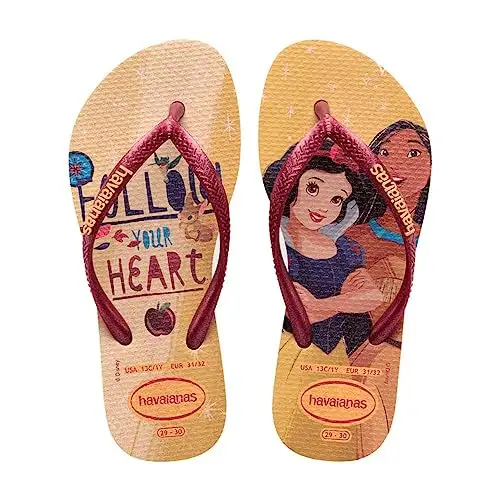 Havaianas Unisex Kid's Slim Princess Flip Flops, dorato, 12 UK Child