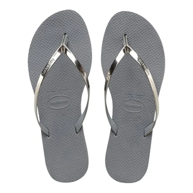 Havaianas You Metallic, Sandali Comodi, Eleganti E Versatili, Cinturini Sottili Con Finitura Metallizzata, Tacco Piccolo, Donna