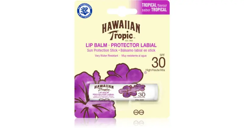 Hawaiian tropic Balsamo Labbra Stick di Protezione Solare Spf30 Resistente all'Acqua