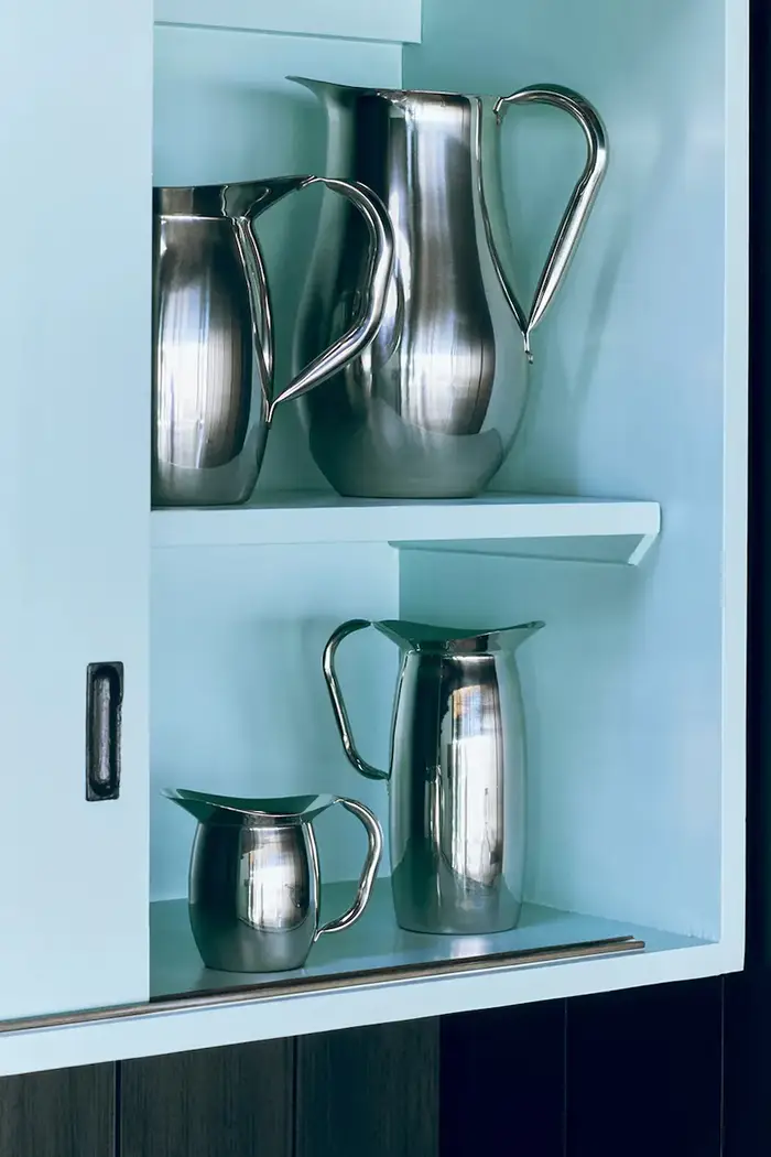 brocca in acciaio inossidabile 19 x 22,4 x 14,5 cm Grigio miniatura 3