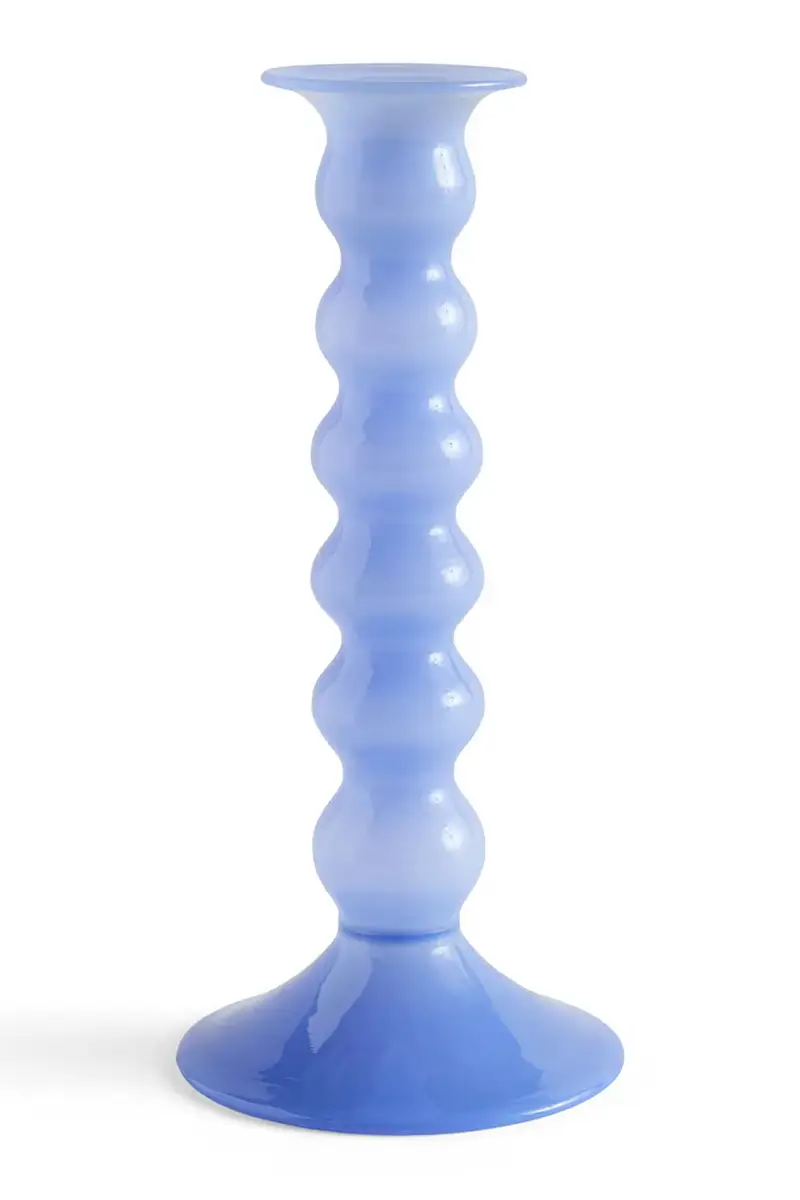 Hay candeliere decorativo Wavy 21 x 19, 5 x 9, 5 cm colore blu