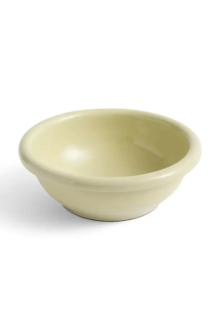 Hay ciotola grande per frutta in ceramica smaltata 9 x 26 x 26 cm Verde