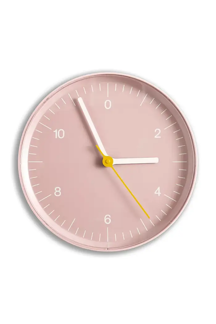 Hay Orologio da parete in plastica 3,6 x 26,5 x 26,5 cm Rosa