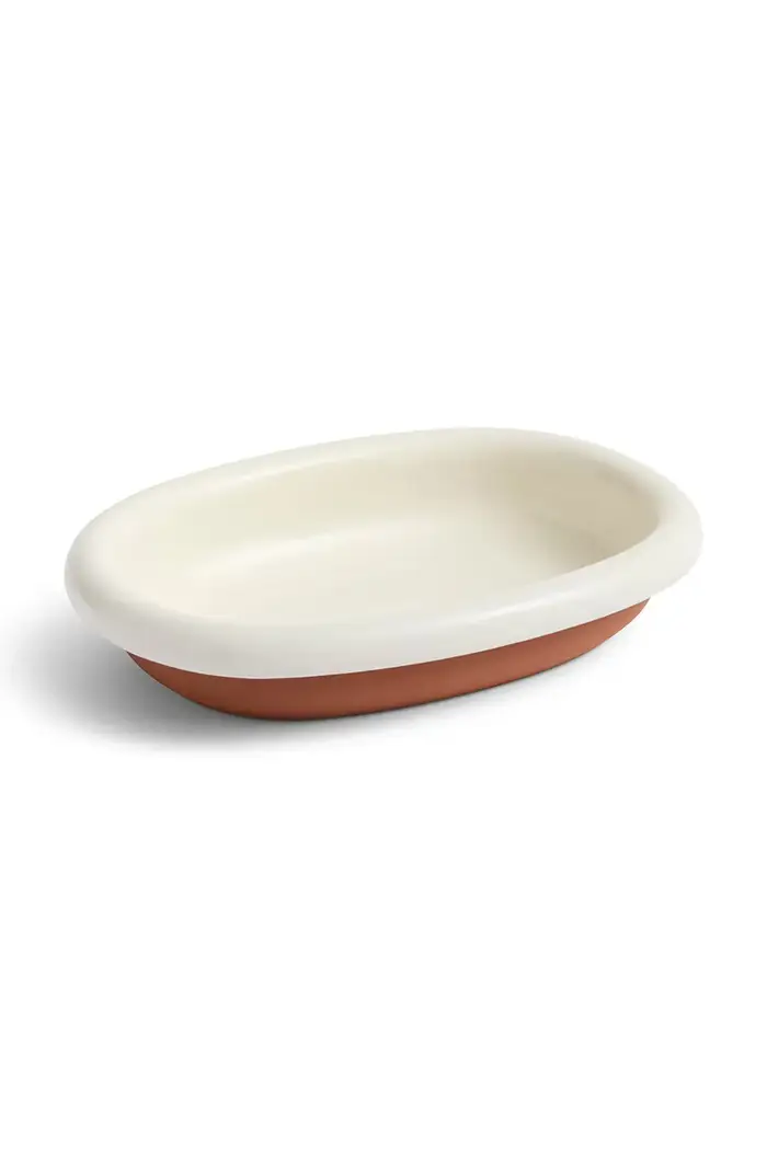Hay piatto da portata da servire in terracotta 27,5 x 20 x 5 cm Bianco
