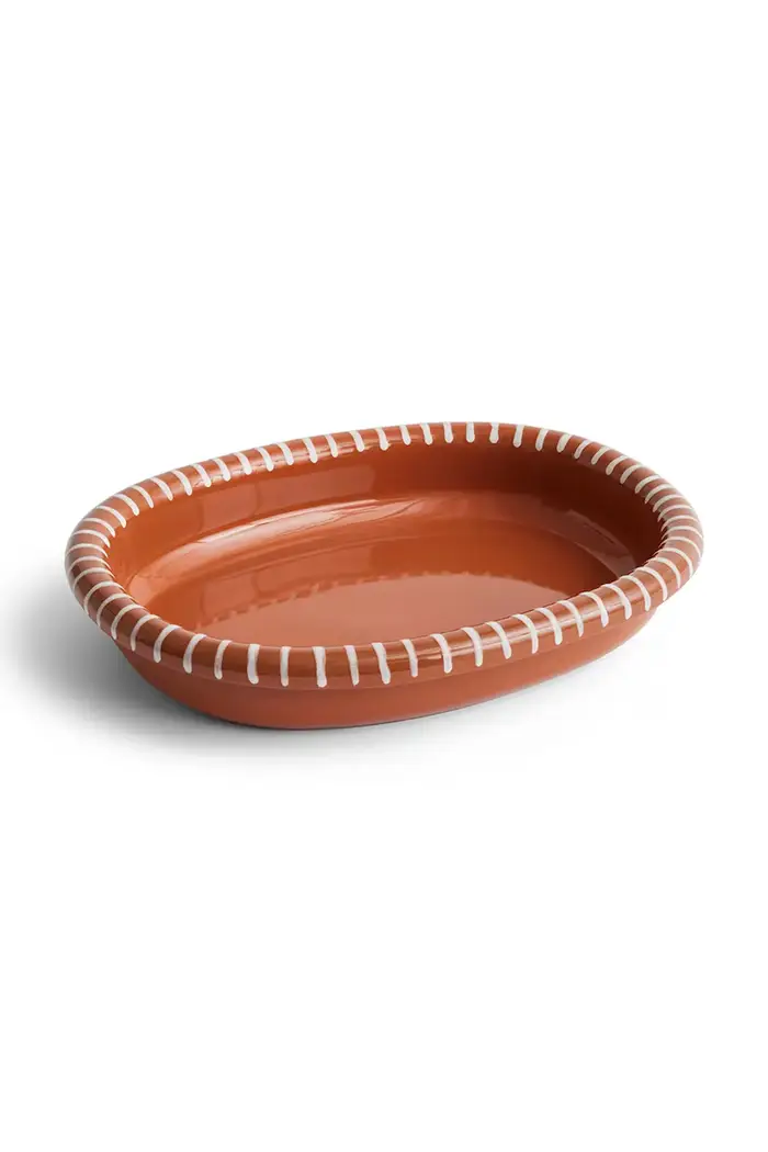 Hay piatto da portata da servire in terracotta 36 x 27 x 6 cm Arancione