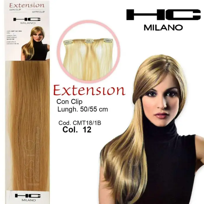 Hc milano extension 3 clip no remy largh.14-16cm lungh.50cm col.12
