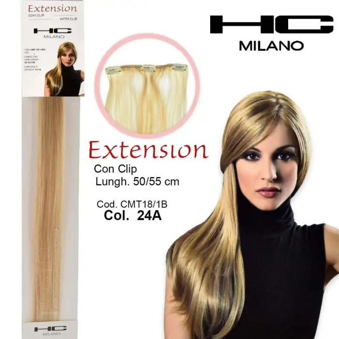 Hc milano extension 3 clip no remy largh.14-16cm lungh.50cm col.24a